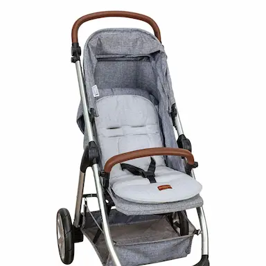 CAPA PARA CARRINHO DE BEBê LINHO PREMIUM CINZA BATISTELA