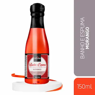 ESPUMA PARA BANHO BANHEIRA HIDROMASSAGEM OFURô SPA ESPUMANTE RELAXAMENTO AROMA MORANGO 150ML