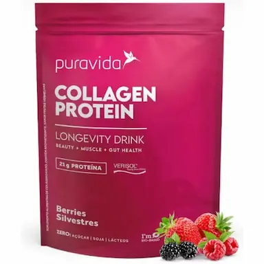COLLAGEN PROTEIN BERRIES SILVESTRES + 2,5 G VERISOL + 21 G PROTEINA (450G) PURAVIDA
