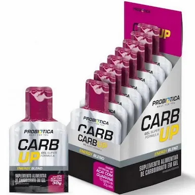 CARB UP GEL SUPER FóRMULA - CAIXA 10 SACHES 30G - PROBIóTICA Guaraná E Açai