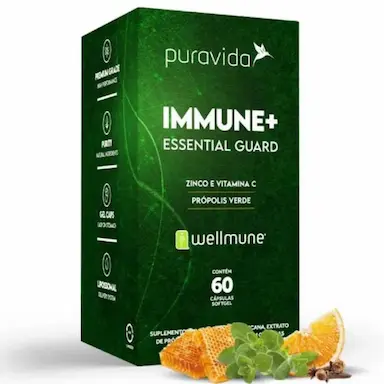 IMMUNE ESSENTIAL GUARD PURAVIDA - VITAMINA C + PRóPOLIS VERDE - (60 SOFTGELS)