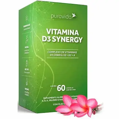 VITAMINA D3 PURA VIDA - 60 CAPSULAS GEL - VIT D 2000UI