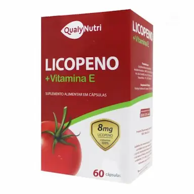 LICOPENO + VITAMINA E 500MG C/60 CáPSULAS - QUALY NUTRI