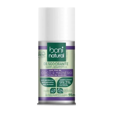 DESODORANTE ROLL-ON COCO, MAGNéSIO E LAVANDA 55ML - BONI NATURAL