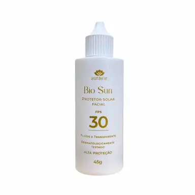 PROTETOR SOLAR FACIAL FíSICO E NATURAL COM VITAMINA D BIO SUN FPS 30 45G - AURAVIE
