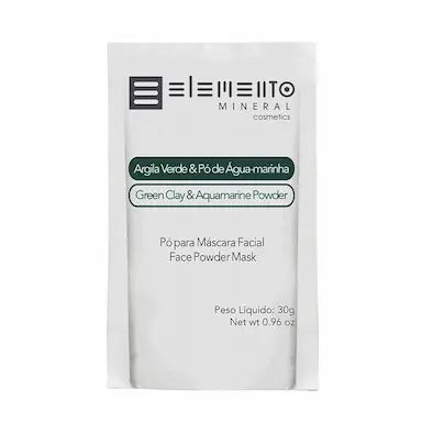ARGILA VERDE COM Pó DE ÁGUA-MARINHA 30G - ELEMENTO MINERAL