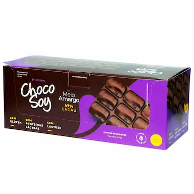 10UNI BARRA MEIO AMARGO 80GR - CHOCOSOY