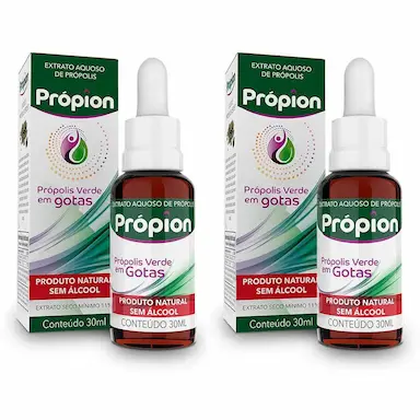 KIT 2UNI PRóPION GOTAS - EXTRATO DE PRóPOLIS VERDE 11% (30ML) - BALDONI