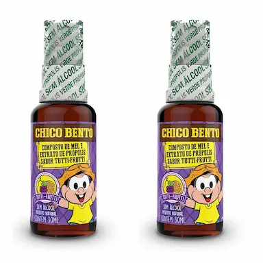KIT 2UNI PRóPION CHICO BENTO - SPRAY COM MEL E TUTTI-FRUTTI SEM ÁLCOOL (30ML) - BALDONI