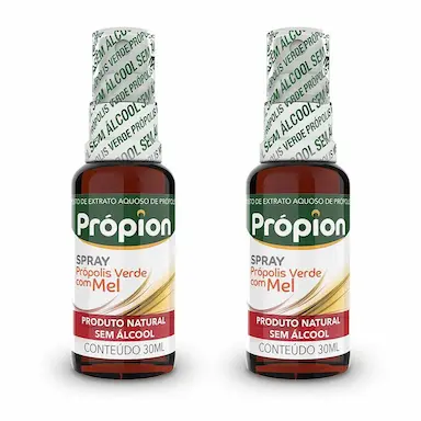 KIT 2UNI PRóPION SPRAY - PRóPOLIS COM MEL SEM ÁLCOOL (30ML) - BALDONI