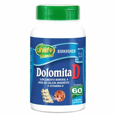 DOLOMITA D 950MG 60 CáPS - UNILIFE