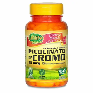 PICOLINATO DE CROMO 500MG 60 CáPS - UNILIFE