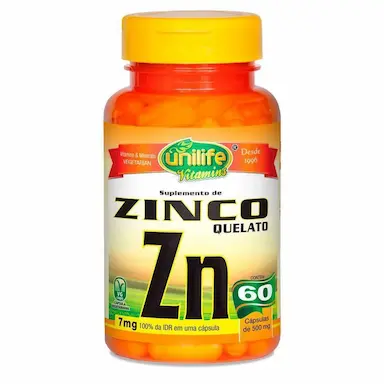 ZINCO QUELATO ZN 600MG 60 CáPS - UNILIFE