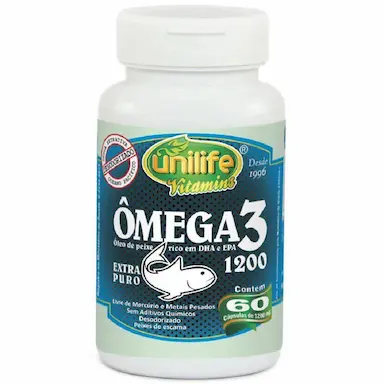 ÓLEO DE PEIXE ÔMEGA 3 1200MG 60 CáPS - UNILIFE