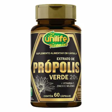 EXTRATO DE PRóPOLIS VERDE 500MG 60 CáPS - UNILIFE