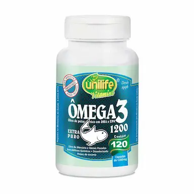 ÓLEO DE PEIXE ÔMEGA 3 1200MG 120 CáPS - UNILIFE