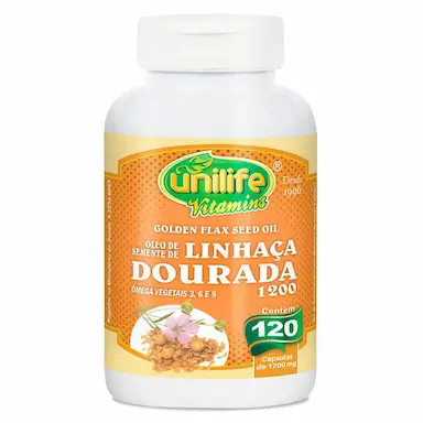 ÓLEO DE LINHAçA DOURADA 1200MG 120 CáPS - UNILIFE
