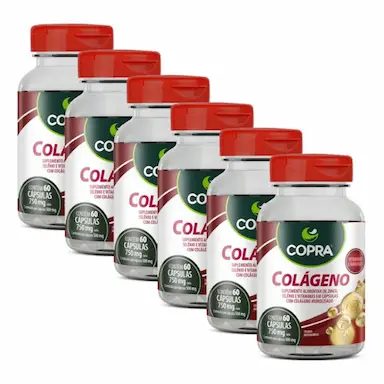KIT 6UNI COLáGENO COM VITAMINAS E MINERAIS 60 CáPS - COPRA