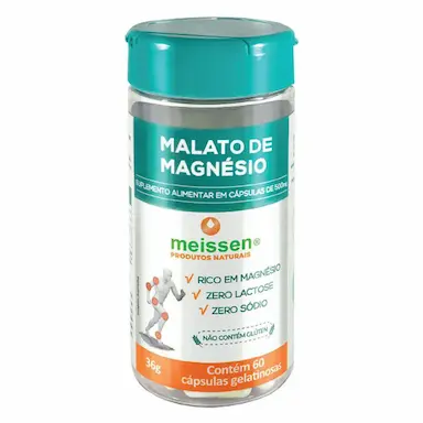 MALATO DE MAGNéSIO 500MG 60 CáPSULAS - MEISSEN