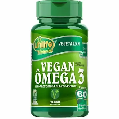 ÔMEGA 3 VEGAN 480MG 60 CáPS - UNILIFE