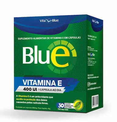 BLUE – VITAMINA E COM 30 CáPSULAS SOFTGEL