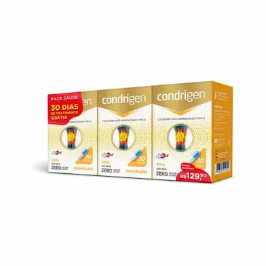 Kit 3 Condrigen 40Mg (3X 30 Cáps) Colágeno Tipo 2 - Maxinutri