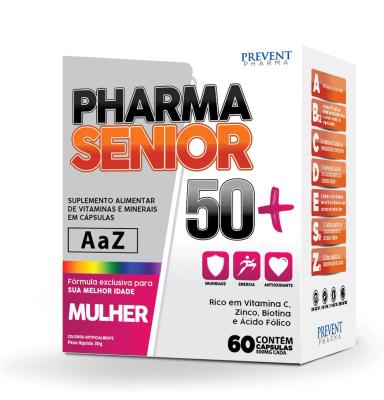 PHARMA SêNIOR 50+ MULHER 60 CáPS - PREVENT PHARMA