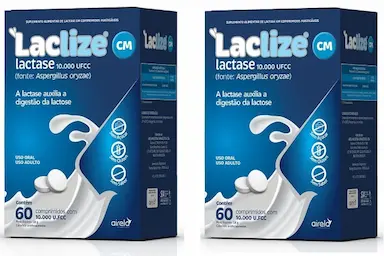 KIT 2UNI LACLIZE 60 COMPRIMIDOS MASTIGáVEIS - AIRELA
