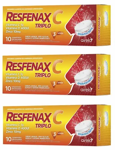 KIT 3UNI RESFENAX C TRIPLO 10 COMPRIMIDOS - AIRELA