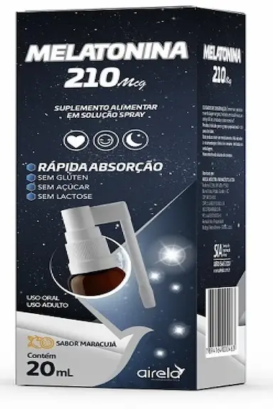 SUPLEMENTO ALIMENTAR MELATONINA 20ML SOLUçãO SPRAY - AIRELA