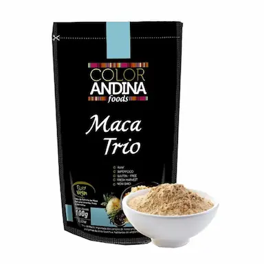 MACA ANDINA Pó TRIO DE MACA 100G - COLOR ANDINA