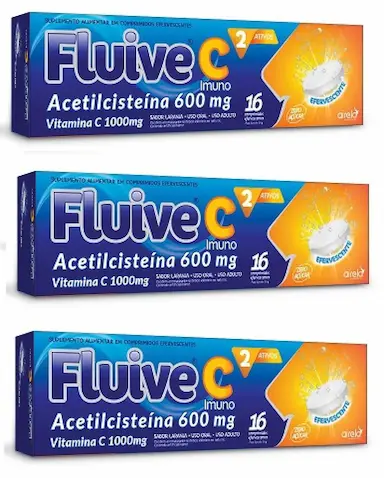 KIT 3UNI FLUIVE C IMUNO EFERVECENTES 16 COMPRIMIDOS - AIRELA
