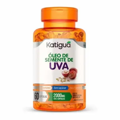 OLéO DE SEMENTE DE UVA 1000MG 60 CáPS  - KATIGUá