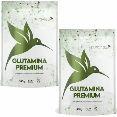 KIT 2X GLUTAMINA PREMIUM - (300G) - 100% PURA - PURA VIDA