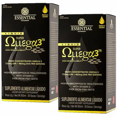 KIT 2X SUPER OMEGA 3 TG LIQUID - 150ML CADA - ESSENTIAL NUTRITION