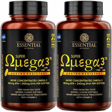 KIT 2X SUPER OMEGA 3 TG GASTRO RESISTANT - (90CAPS) - ESSENTIAL NUTRITION