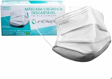 MáSCARA DESCARTáVEL CIRúRGICA TRIPLA CAMADA Branca