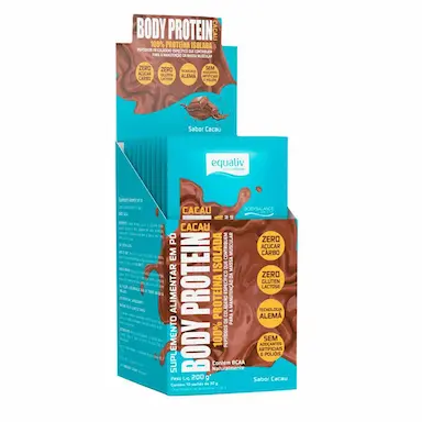 BODY PROTEIN CACAU EQUALIV (10 SACHêS DE 20G) Unica