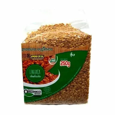 SEMENTE DE LINHAçA DOURADA ORGâNICA ECOBIO 250G Unica