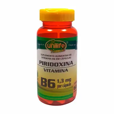 VITAMINA B6 PIRIDOXINA - UNILIFE - 60 CáPSULAS