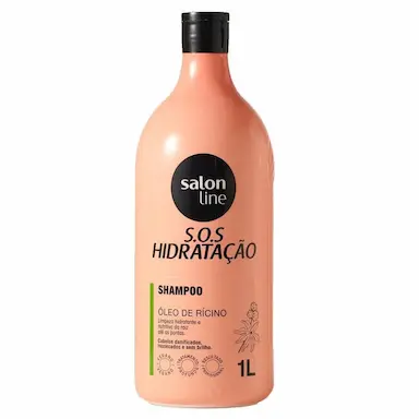 SHAMPOO S.O.S HIDRATAçãO ÓLEO DE RíCINO 1L SALON LINE