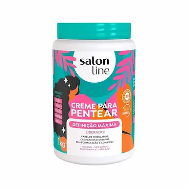 SALON LINE, MáSCARA CAPILAR, SOS HIDRATAçãO, CONCENTRADA, CAFé E GLICERINA, VEGANA - CABELOS CACHEADOS E CRESPOS, 1 KG