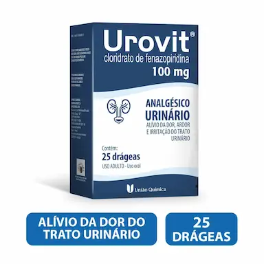 Urovit Fenazopiridina 100mg 25 drágeas