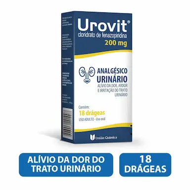 Urovit Fenazopiridina 200mg 18 drágeas