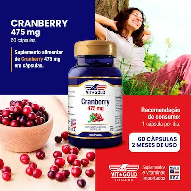 Kit 2x  Cranberry Vitgold com 60 Cápsulas