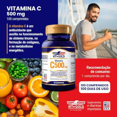 VITAMINA C 500 MG VITGOLD 100 COMP