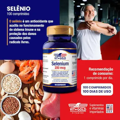 SELêNIO 200MCG VITGOLD 100 COMPRIMIDOS