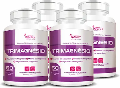 4 TRIMAGNéSIO PREMIUM TAURATO, MALATO E QUELATO 60 CAP 500MG
