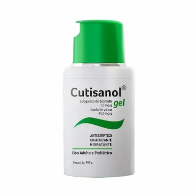 Cutisanol Subgalato de Bismuto 1,5mg/g + Óxido de Zinco 45mg/g Gel 100g