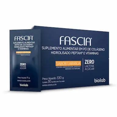 Fascia 330g Sabor Laranja - 30 Sachês de 11g cada